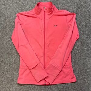 Nike Dri Fit Women's Pink Full Zip Athletic Jacket Track Jacket Size M